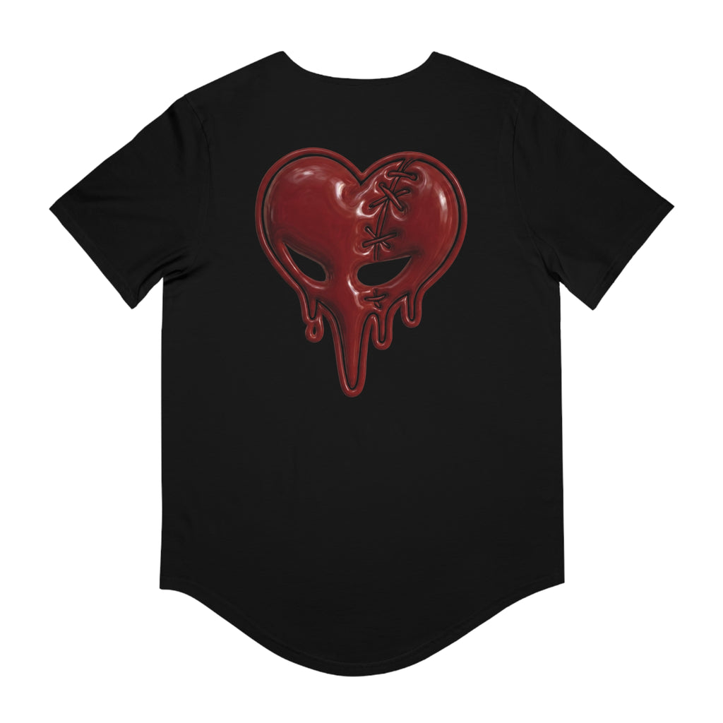 The Laced Heart "FIXATION" Drop Tail T-Shirt