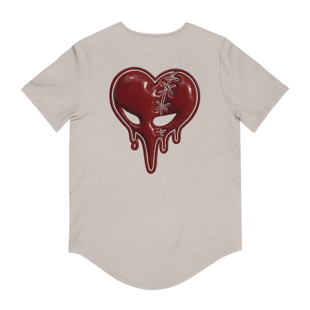 The Laced Heart "FIXATION" Drop Tail T-Shirt